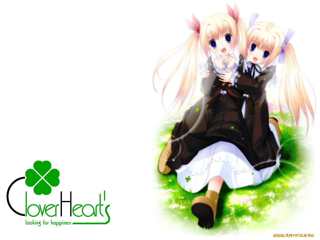 , clover, hearts
